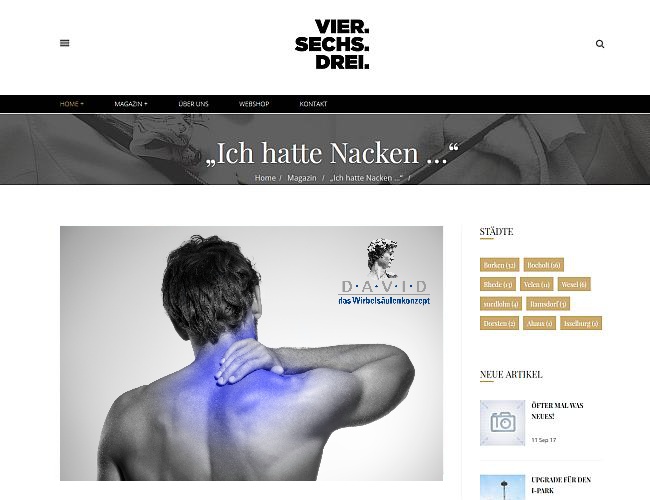 Ich hatte Nacken – Vier Sechs Drei Beitrag
